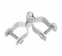 sourcing map Bisagra de poste de puerta de valla de eslabones de cadena, acero galvanizado de 1-5/8 pulgadas, bisagra de poste de valla de acero galvanizado resistente con pernos y tuercas para tubo