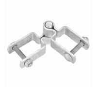 sourcing map Bisagra de poste de puerta de valla de eslabones de cadena, bisagra de marco de puerta resistente con pernos y tuercas para tubo cuadrado exterior de 3,8 x 3,8 cm