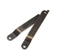 sourcing map Bisagra plegable de Soporte de Muebles bisagras de la tapa de la caja decorativa 97mmx11mm 15 pcs