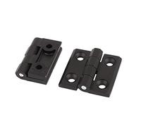 sourcing map Bisagra Puerta 50x50mm, 2x Bisagras de Aluminio Negro, Bisagras de Gabinete Rodamiento de Bolas, Bisagras Madera Plegable para Armario Ventana Cajas de Herramientas
