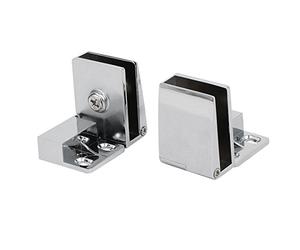sourcing map Bisagras Abrazaderas de Metal Satinado 3mm-5mm de Espesor de Pared para Vidrio 2pcs