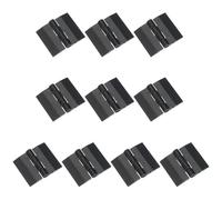 sourcing map Bisagras de plástico negro, bisagras acrílicas, bisagra pequeña de 35 x 30 mm, bisagra plegable transparente para piano continuo, para gabinetes, manualidades, muebles, expositor, paquete