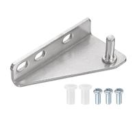 sourcing map Bisagras de repuesto de acero inoxidable para nevera, bisagra de columna interior para puerta de congelador, eje izquierdo, 0.27 pulgadas de diámetro, 1.38 pulgadas de espacio, para