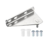 sourcing map Bisagras de repuesto de acero inoxidable para puerta de congelador, bisagra de columna exterior, distancia del eje izquierdo de 1.38 pulgadas para refrigerador con tornillos y buje