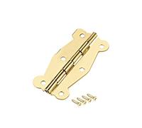 sourcing map Bisagras doradas de 2 "Reemplazo de bisagra con forma de mariposa retro con tornillos 10 piezas