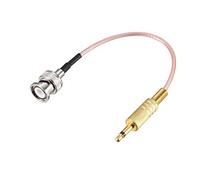 sourcing map BNC Macho a Cable de Audio de Alimentación Coaxial Macho Mono TS de 35 mm 1/8 Pulgadas 015 M / 05 pies
