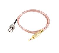 sourcing map BNC Macho a Cable de Audio de Alimentación Coaxial Macho Mono TS de 35 mm y 1/8 Pulgadas 122 m / 4 pies