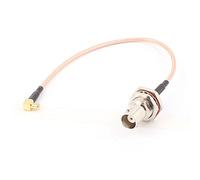 sourcing map BNC Mujer para MCX Macho ángulo Recto Adaptador RG316 Cable Coaxial 20cm