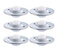 sourcing map Bola Transferencia Rodamiento Unidad 22mm 55 Libras Nylon Brida Montaje Tipo para Transmisión Paquete de 6