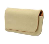 sourcing map Bolsa de almacenamiento para cámara digital, material de fibra, multiusos, pequeña bolsa portátil para viaje, Khaki, 6 x 4 x 1.3 Inch, moderno