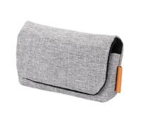 sourcing map Bolsa de almacenamiento para cámara digital, material de fibra, multiusos, pequeña bolsa portátil para viaje, Gray, 6 x 4.1 x 2 Inch, moderno