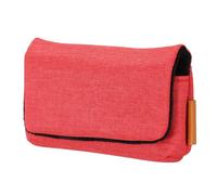 sourcing map Bolsa de almacenamiento para cámara digital, material de fibra, multiusos, pequeña bolsa portátil para viaje, Red, 6 x 4.1 x 2 Inch, moderno