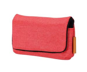 sourcing map Bolsa de almacenamiento para cámara digital, material de fibra, multiusos, pequeña bolsa portátil para viaje, Red, 6 x 4.1 x 2 Inch, moderno