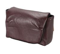sourcing map Bolsa de almacenamiento para cámara digital, material de poliuretano, multiusos, pequeñas bolsas portátiles para viajes, cosméticos, bolso de mano, Burgundy, 4.3 x 2 Inch, moderno