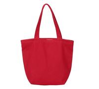 sourcing map Bolsa de lona con cierre de cremallera, bolsa de compras con asas, bonitos bolsos para regalos de cumpleaños, Red