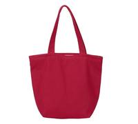 sourcing map Bolsa de lona con cierre de cremallera, bolsa de compras con asas, bonitos bolsos para regalos de cumpleaños, Burgundy