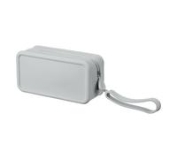 sourcing map Bolsa de maquillaje de silicona, bolsa de cosméticos, bolsa de maquillaje impermeable, organizador de artículos de tocador de viaje para mujer, Gray, 7 pulgadas, Clásico