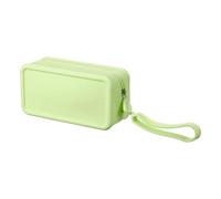 sourcing map Bolsa de maquillaje de silicona, bolsa de cosméticos cuadrada de 7 pulgadas, impermeable, organizador de artículos de tocador de viaje para mujeres (grande, verde)