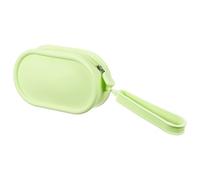 sourcing map Bolsa de maquillaje de silicona, bolsa de cosméticos redonda de 7 pulgadas, impermeable, organizador de artículos de tocador de viaje para mujeres (grande, verde)