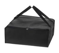 sourcing map Bolsa de pizza aislada, bolsa de comestibles de tela no tejida, bolsa de transferencia de alimentos para pasteles, galletas, fiesta de pizza, Black, 20x20x8 Inches
