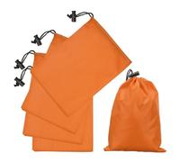 sourcing map Bolsa de poliéster con cordón y palanca, impermeable, bolsa de almacenamiento de viaje, plegable, bolsa de cincha para gimnasio, viajes, senderismo, yoga, organizador de ropa, naranja