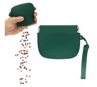 sourcing map Bolsa de silicona para golosinas para perros, cierre automático, tamaño de bolsillo, bolsa portátil para caminar para perros y gatos de 4 x 3 pulgadas (verde oscuro, 1 unidad), diseñada