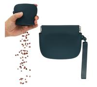 sourcing map Bolsa de silicona para golosinas para perros, cierre automático, tamaño de bolsillo, bolsa portátil para pasear perros y gatos de 4 x 3 pulgadas (verde bosque, 1 unidad), diseñada para