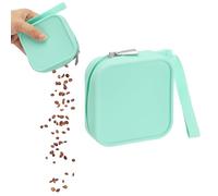 sourcing map Bolsa de silicona para golosinas para perros, cierre automático, tamaño de bolsillo, bolsa portátil para caminar para perros y gatos de 4 x 4 pulgadas (verde, 1 unidad), diseñada para