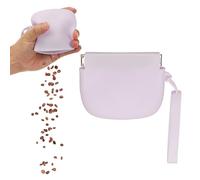 sourcing map Bolsa de silicona para golosinas para perros, cierre automático, tamaño de bolsillo, bolsa portátil para caminar para perros y gatos de 4 x 3 pulgadas (morado claro, 1 unidad), diseñada