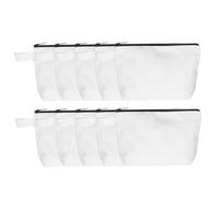 sourcing map Bolsas de cosméticos de viaje a granel lisas con cremallera, bolsas en blanco para manualidades, bolsa de lápices para mujeres y adolescentes, White