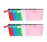 sourcing map Bolsas de cosméticos de viaje a granel lisas con cremallera, bolsas en blanco para manualidades, bolsa de lápices para mujeres y adolescentes, multicolor