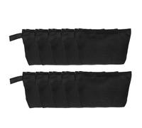 sourcing map Bolsas de cosméticos de viaje a granel lisas con cremallera, bolsas en blanco para manualidades, bolsa de lápices para mujeres y adolescentes, Black