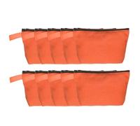 sourcing map Bolsas de cosméticos de viaje a granel lisas con cremallera, bolsas en blanco para manualidades, bolsa de lápices para mujeres y adolescentes, Orange