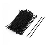 sourcing map Bolsas de dulces embalaje Twist Cable de sujeción 1,8 mm ancho 100 piezas Negro
