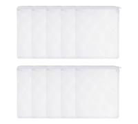 sourcing map Bolsas de filtro de acuario, bolsa de malla fina con cremallera, reutilizable, versátil, 12 x 10 pulgadas, (blanco, 10 unidades), diseñada para peceras, acuarios, estanques, carbón