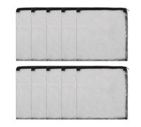 sourcing map Bolsas de filtro de acuario, bolsa de malla fina con cremallera, reutilizable, versátil, 4 x 4 pulgadas, (negro, 10 unidades), diseñada para peceras, acuarios, estanques, carbón activado