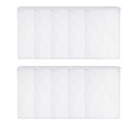 sourcing map Bolsas de filtro de acuario, bolsa de malla fina con cremallera, reutilizable, versátil, 7 x 5 pulgadas, (blanco, 10 unidades), diseñada para peceras, acuarios, estanques, carbón activado