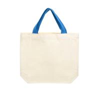 sourcing map Bolsas de lona para compras con asas, bonitas bolsas para regalos de cumpleaños, manualidades, azul claro, 10.7"x8.7"