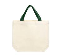 sourcing map Bolsas de lona para compras con asas, bonitas bolsas para regalos de cumpleaños, manualidades, Green, 13.4"x10.3"