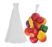 sourcing map Bolsas de malla reutilizables para eclosionar huevos, lavables, transpirables, red de frutas, malla elástica, almacenamiento para mariscos, verduras, cebollas, compras de comestibles