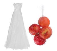 sourcing map Bolsas de malla reutilizables para eclosionar huevos, lavables, transpirables, red de frutas, malla elástica, almacenamiento para mariscos, verduras, cebollas, compras de comestibles