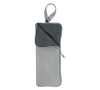 sourcing map Bolsas para paraguas húmedos de viaje de 4.7 x 11.4 pulgadas, funda portátil de almacenamiento para paraguas plegables compactos para viajes a casa al aire libre, tono plateado