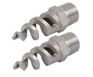 sourcing map Boquilla de pulverización de Cono Lleno diseño del Espiral de 1 / 2BSP Rosca Exterior de Acero Inoxidable 2 Piezas