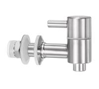 sourcing map Boquilla de Repuesto para Dispensador de Bebidas, Juego de 1, Grifo de Repuesto de Acero Inoxidable para Dispensador de Agua para Fiestas (16x9.5mm, Plateado)