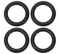 sourcing map Borde de Goma de Altavoz de 6,5” Pulgadas de bocina de Anillo Plegable, Negro, 4 Unidades