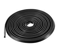 sourcing map Borde Moldura U Sello Extrusión, Silicona Negro U Canal Borde Protector Hoja Acopla 0,1-1,5mm Borde 3 Metros/9,84 Pies Longitud