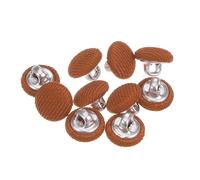 sourcing map Botón Cubierto de Tela de 16L 10uds, Botones de Costura de 10mm con Vástago Metálico Redondo para Trajes Vestido Blusas, Aleación Naranja