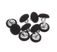 sourcing map Botón Cubierto de Tela de 16L 10uds, Botones de Costura de 10mm con Vástago Metálico Redondo para Trajes Vestido Blusas, Marrón