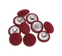 sourcing map Botón Cubierto de Tela de 24L 10uds, Botones de Costura de 15mm con Vástago Metálico Redondo para Trajes Vestido Blusas, Caramelo