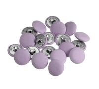 sourcing map Botón Cubierto de Tela de 28L 20uds, Botones de Costura de 18mm con Vástago Metálico Redondo para Trajes Vestido Blusas, Morado